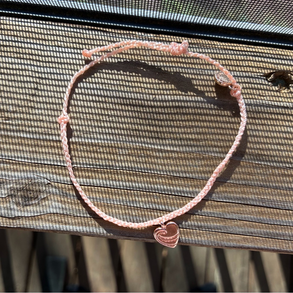 Pink Heart Charm Braided Bracelet - Women Jewelry - Puravida